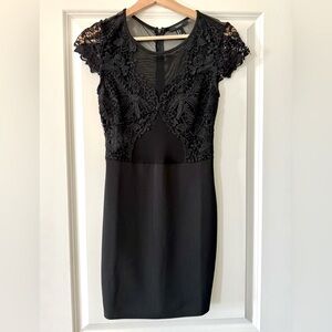 Gorgeously Detailed, Black Sheer Midi Dress